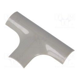 10 pcs : RDT-20 - T-connector-cover, grey, ABS, UL94HB, RD-20