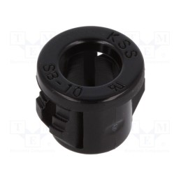 50 pcs : SB-10 - Grommet, Ømount.hole: 9.5mm, Øhole: 6.4mm, black