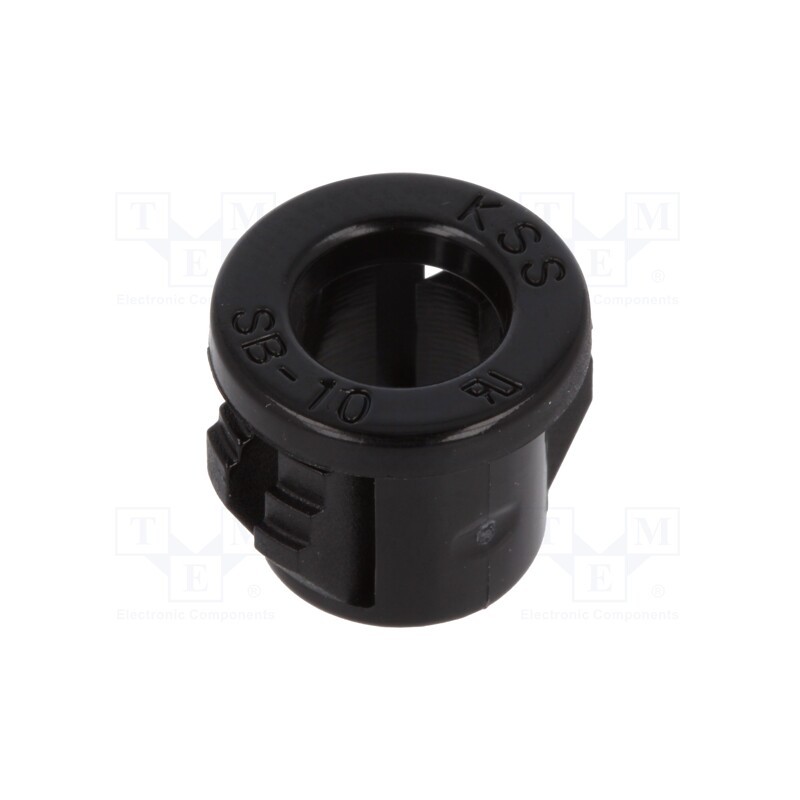 50 pcs : SB-10 - Grommet, Ømount.hole: 9.5mm, Øhole: 6.4mm, black