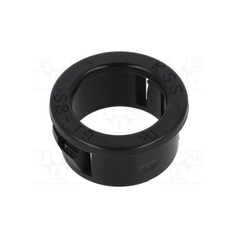 50 pcs : SB-19 - Grommet, Ømount.hole: 19.1mm, Øhole: 14.3mm, black