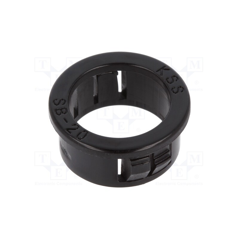 50 pcs : SB-20 - Grommet, Ømount.hole: 20mm, Øhole: 15.9mm, black