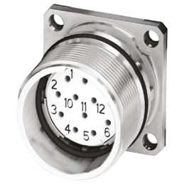 1 pcs - Phoenix Contact Circular Connector, 12 Contacts, Bulkhead Mount, M23 Connector, Socket, Female, IP67, CA Series