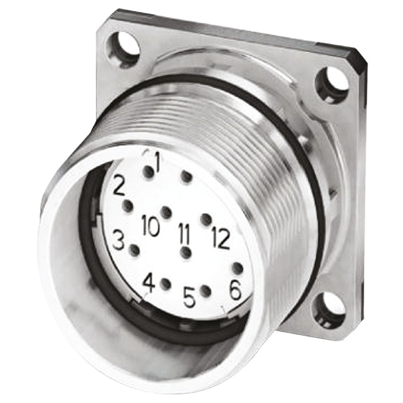 1 pcs - Phoenix Contact Circular Connector, 12 Contacts, Bulkhead Mount, M23 Connector, Socket, Female, IP67, CA Series