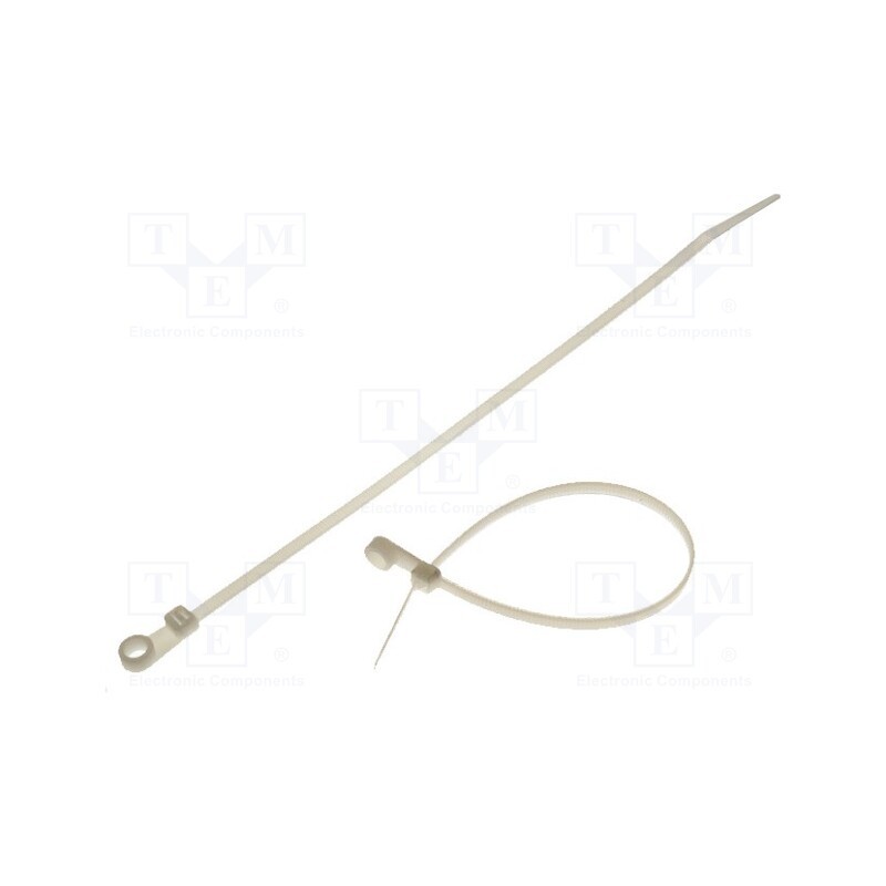 200 pcs : TCV-205 - Cable tie, with a hole for screw mounting, L: 221.3mm, W: 4.2mm
