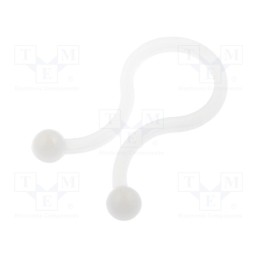 50 pcs : TT-08 - Cable clips, 7mm, polyamide, natural, UL94V-2