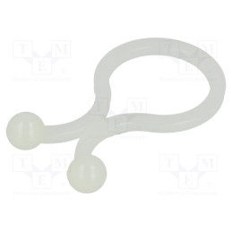 50 pcs : TT-15 - Cable clips, 13.4mm, polyamide, natural, UL94V-2