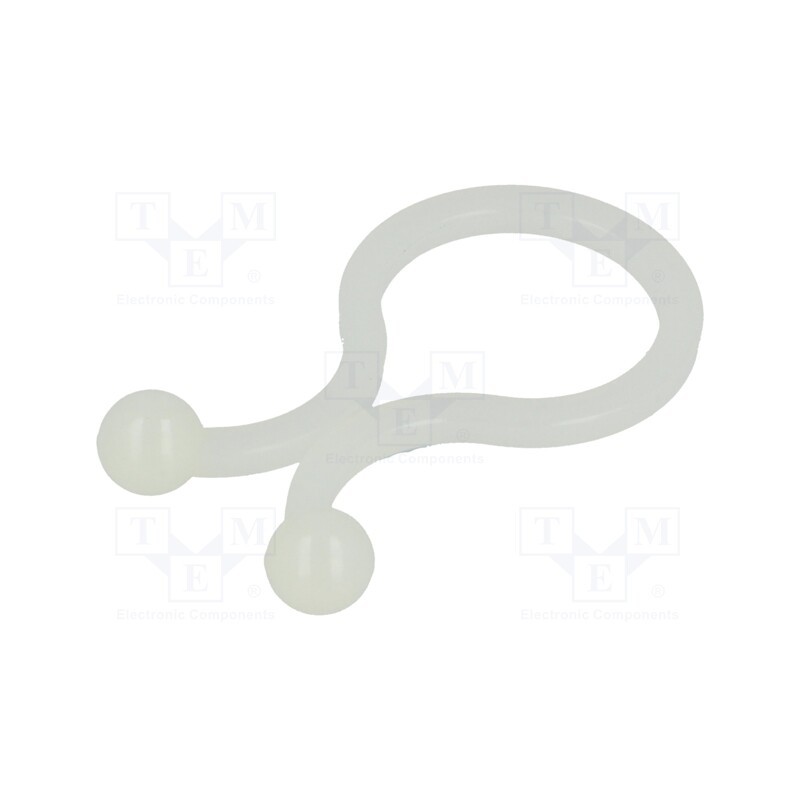 50 pcs : TT-15 - Cable clips, 13.4mm, polyamide, natural, UL94V-2