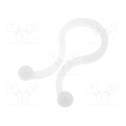 50 pcs : TTU-11 - Cable clips, 10mm, polyamide, natural, UL94V-2