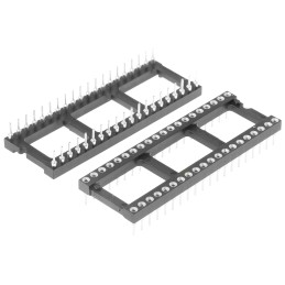 125 pcs - Preci-Dip 2.54mm Pitch Vertical 40 Way, Through Hole Turned Pin Open Frame IC Dip Socket, 1A