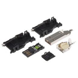 1 pcs - TE Connectivity Straight, Cable Mount, Plug Type A USB Connector