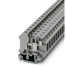5 pcs - Phoenix Contact UK 10-PLUS Series Grey Fused DIN Rail Terminal, Double-Level, Screw Termination