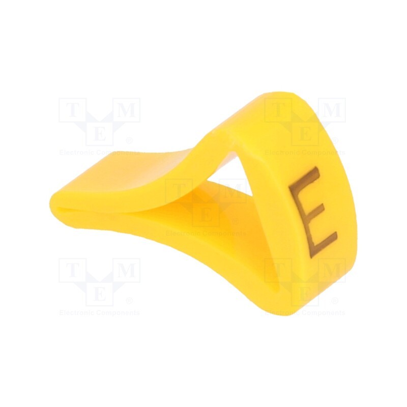 10 pcg : MZ-3/E -AS - Markers, Marking: E, 6÷10.5mm, H: 16mm, A: 10mm, -30÷100°C, leaded