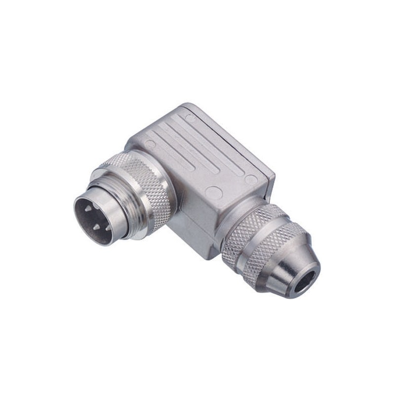 1 pcs - Binder Circular Connector, 4 Contacts, Cable Mount, M16 Connector, Socket, Male, IP67, 423 Series