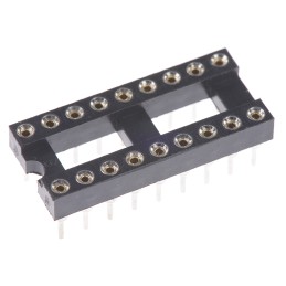 150 pcs - ASSMANN WSW 2.54mm Pitch Vertical 18 Way, Through Hole Turned Pin Open Frame IC Dip Socket, 3A