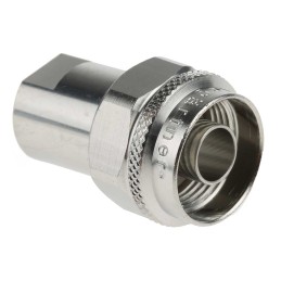1 pcs - Telegartner, Plug Cable Mount N Connector, 50Ω, Solder Termination, Straight Body