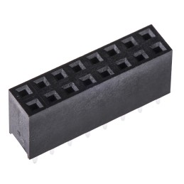 100 pcs - HARWIN Straight Through Hole Mount PCB Socket, 16-Contact, 2-Row, 2.54mm Pitch, Solder Termination
