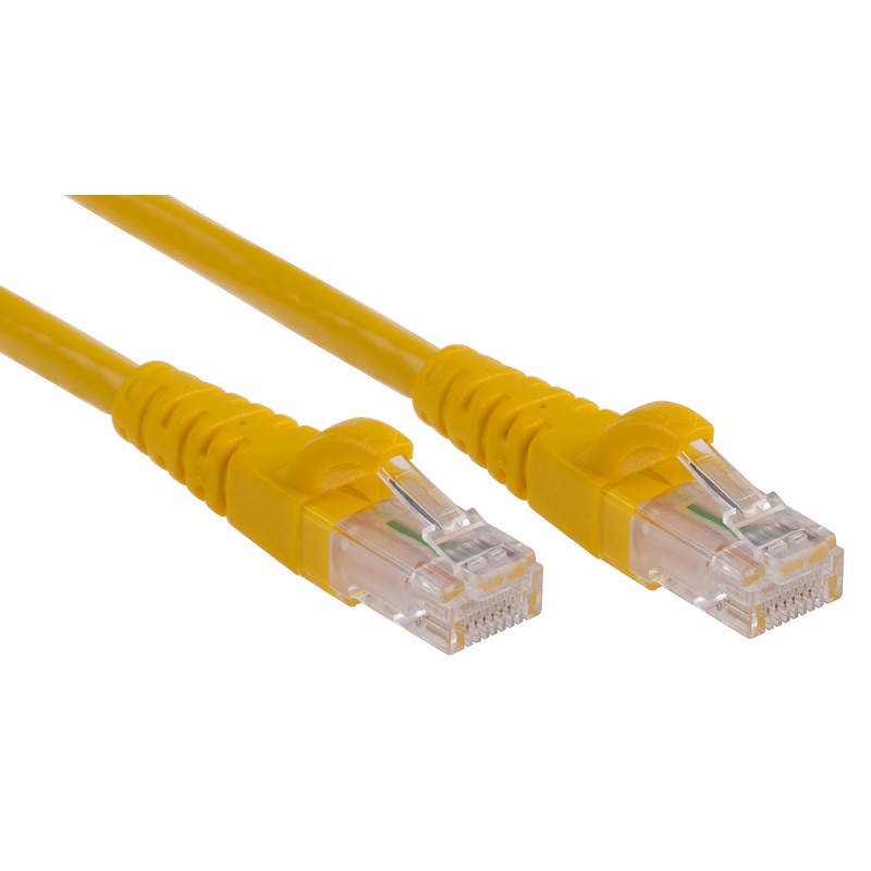 1 pcs - RS PRO Cat6 Male RJ45 to Male RJ45 Ethernet Cable, U/UTP, Yellow PVC Sheath, 5m