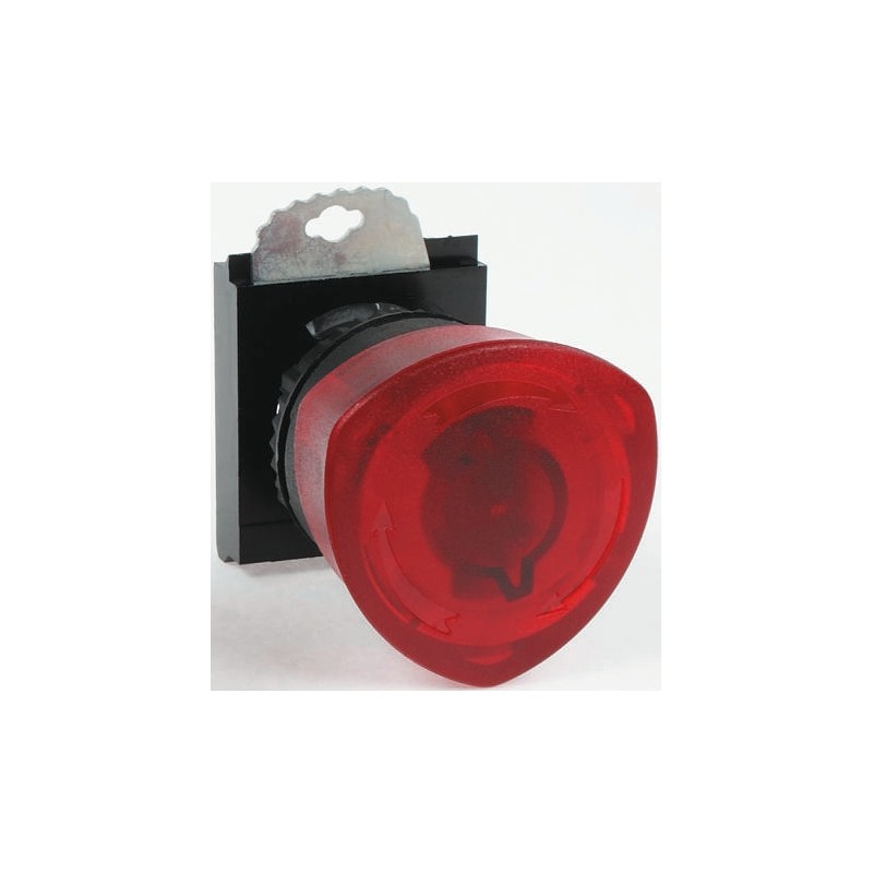 1 pcs - BACO Red Illuminated Stay Put Push Button Head, 22mm Cutout, IP66