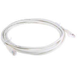 1 pcs - RS PRO Cat5e Male RJ45 to Male RJ45 Ethernet Cable, U/UTP, White PVC Sheath, 3m