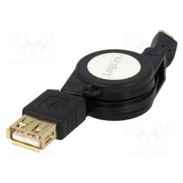 10 pcs : AA0069 - Cable, OTG,USB 2.0, USB A socket,USB B micro plug, 0.75m, black