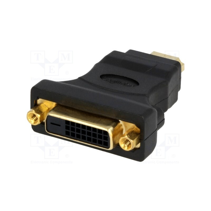 10 pcs : AH0002 - Adapter, DVI-D (24+1) socket,HDMI plug, black