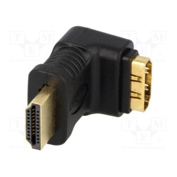 10 pcs : AH0007 - Adapter, HDMI socket 90°,HDMI plug, black