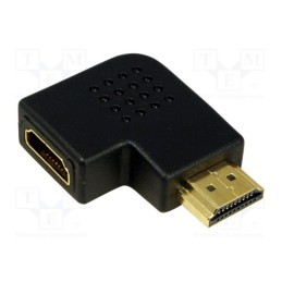 10 pcs : AH0008 - Adapter, HDMI socket,HDMI plug 90°, black