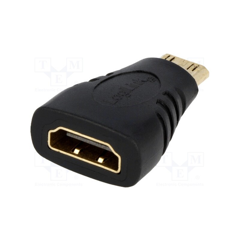 10 pcs : AH0009 - Adapter, HDMI socket,mini HDMI plug, black