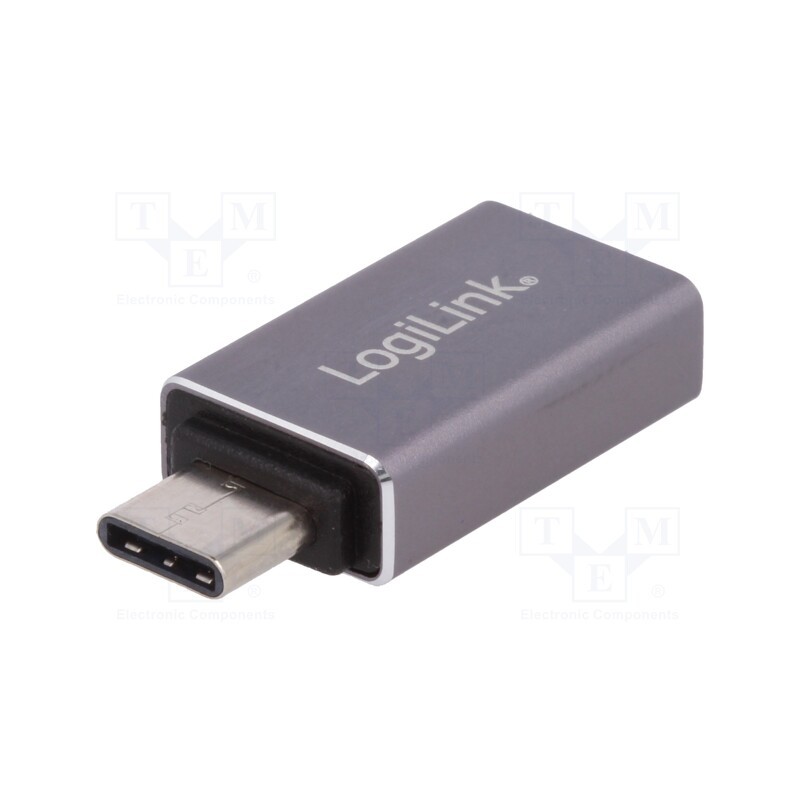 10 pcs : AU0042 - Adapter, USB 3.0, USB A socket,USB C plug, Enclos.mat: aluminium
