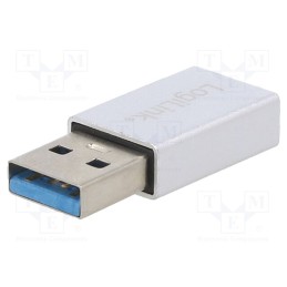 10 pcs : AU0056 - Adapter, USB 3.2, USB A plug,USB C socket, Enclos.mat: aluminium