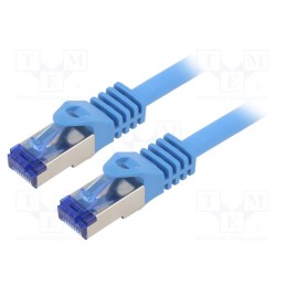 10 pcs : C6A016S - Patch cord, S/FTP, 6a, stranded, Cu, LSZH, blue, 0.25m, 26AWG