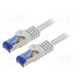 10 pcs : C6A032S - Patch cord, S/FTP, 6a, stranded, Cu, LSZH, grey, 1m, 26AWG, -20÷75°C
