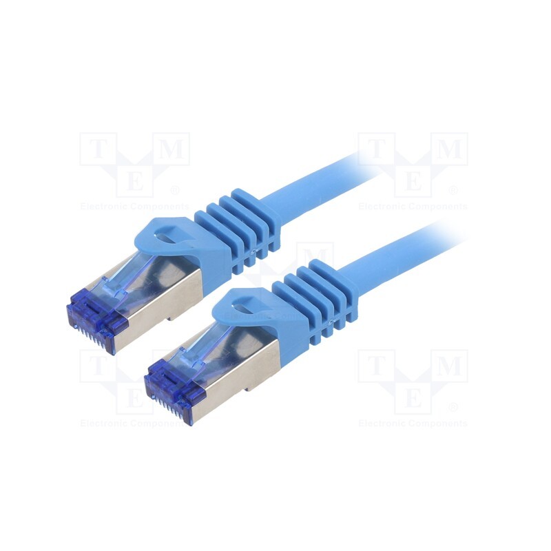 10 pcs : C6A036S - Patch cord, S/FTP, 6a, stranded, Cu, LSZH, blue, 1m, 26AWG, -20÷75°C