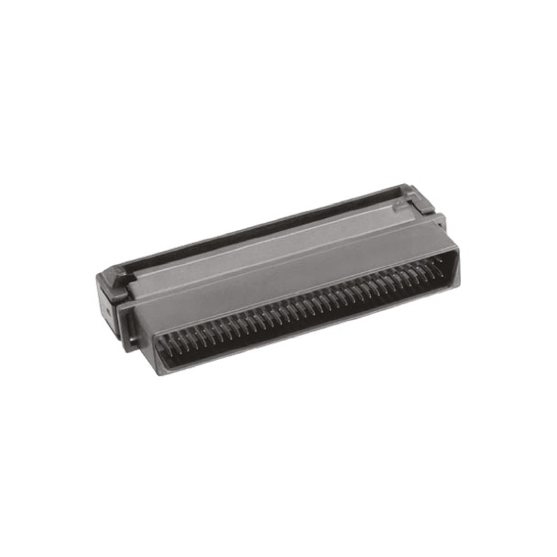 1 pcs - TE Connectivity, .050 Series Male 50 Pin Straight Cable Mount SCSI Connector 1.27mm Pitch, IDC