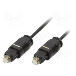 10 pcs : CA1008 - Cable, Toslink plug,both sides, 2m, Øcore: 2.4mm