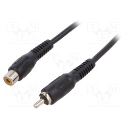 10 pcs : CA1033 - Cable, RCA socket,RCA plug, 10m, black