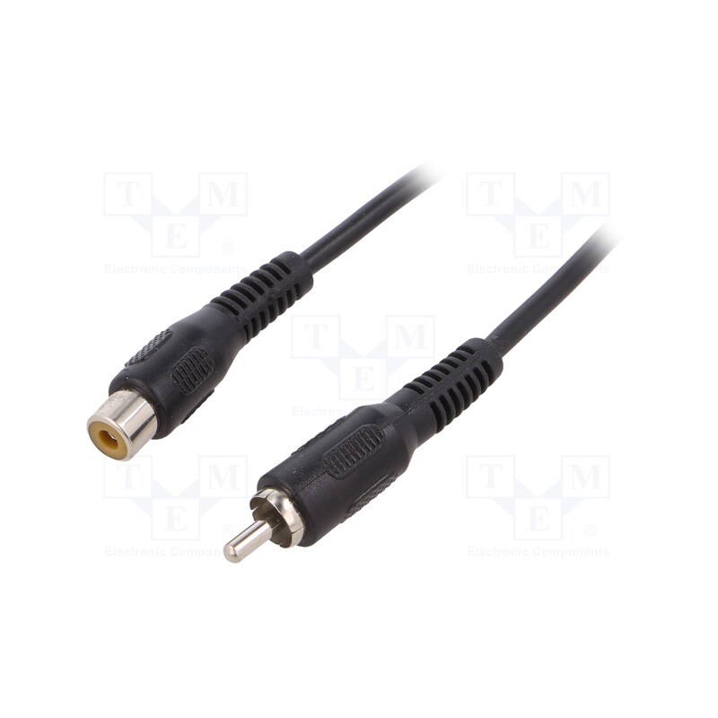 10 pcs : CA1033 - Cable, RCA socket,RCA plug, 10m, black
