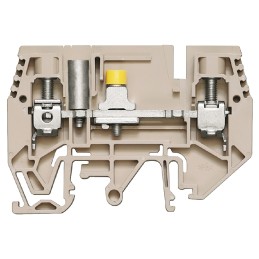 1 pcs - Weidmuller W Series Brown Disconnect Terminal Block, Single-Level, Screw Termination