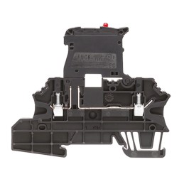 1 pcs - Weidmüller W Series Black Fused DIN Rail Terminal, 2.5mm², Single-Level, Screw Termination, Fused