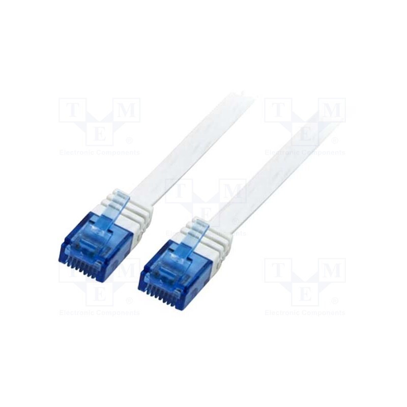 10 pcs : CP0134 - Patch cord, U/UTP, 5e, stranded, CCA, PVC, white, 1m, 30AWG