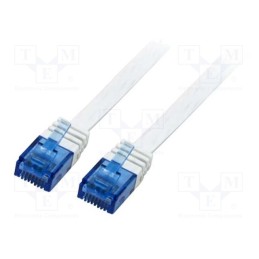 10 pcs : CP0135 - Patch cord, U/UTP, 5e, stranded, CCA, PVC, white, 2m, 30AWG