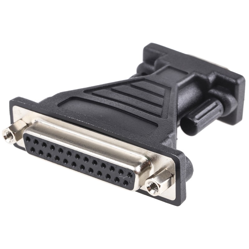 1 pcs - RS PRO D-sub Adapter Male 9 Way D-Sub to Female 25 Way D-Sub