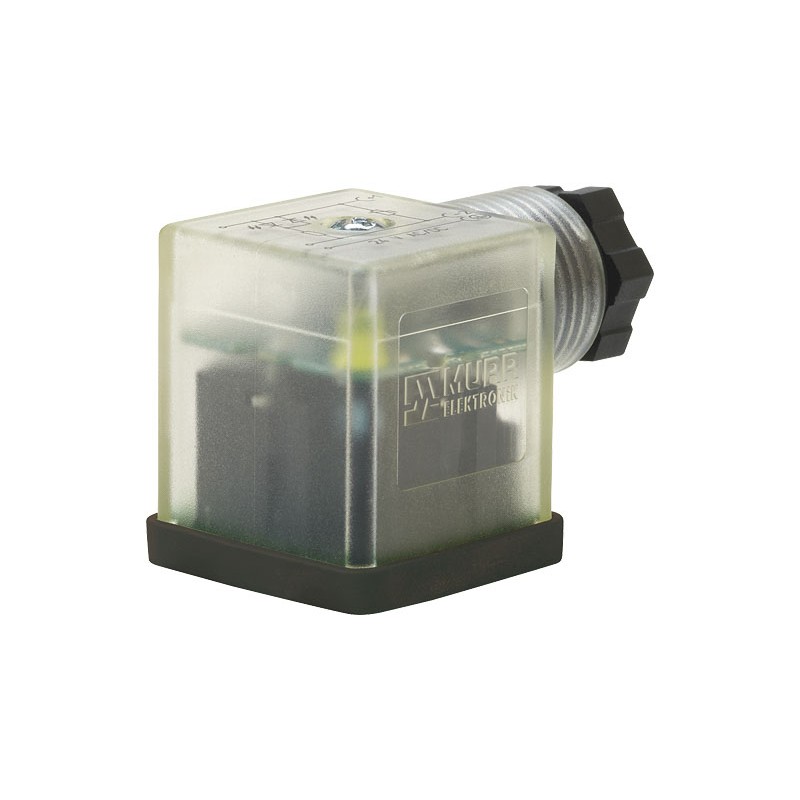 1 pcs - Murrelektronik Limited 2P+E DIN 43650 A, Female DIN 43650 Solenoid Connector, with Indicator Light, 24 V Voltage