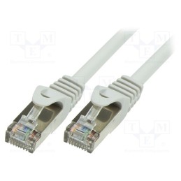 10 pcs : CP1012S - Patch cord, F/UTP, 5e, stranded, CCA, PVC, grey, 0.25m, 26AWG