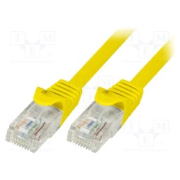 10 pcs : CP1027U - Patch cord, U/UTP, 5e, stranded, CCA, PVC, yellow, 0.5m, 26AWG