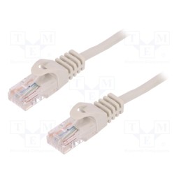 10 pcs : CP1042U - Patch cord, U/UTP, 5e, stranded, CCA, PVC, grey, 1.5m, 26AWG