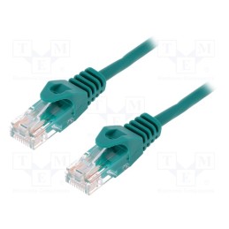10 pcs : CP1045U - Patch cord, U/UTP, 5e, stranded, CCA, PVC, green, 1.5m, 26AWG