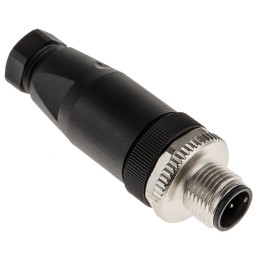 1 pcs - binder Circular Connector, 4 Contacts, Cable Mount, M12 Connector, Plug, Male, IP67, 713 Series