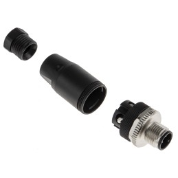 1 pcs - binder Circular Connector, 4 Contacts, Cable Mount, M12 Connector, Plug, Male, IP67, 713 Series