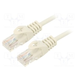 10 pcs : CP1082U - Patch cord, U/UTP, 5e, CCA, grey, 7.5m, RJ45 plug,both sides